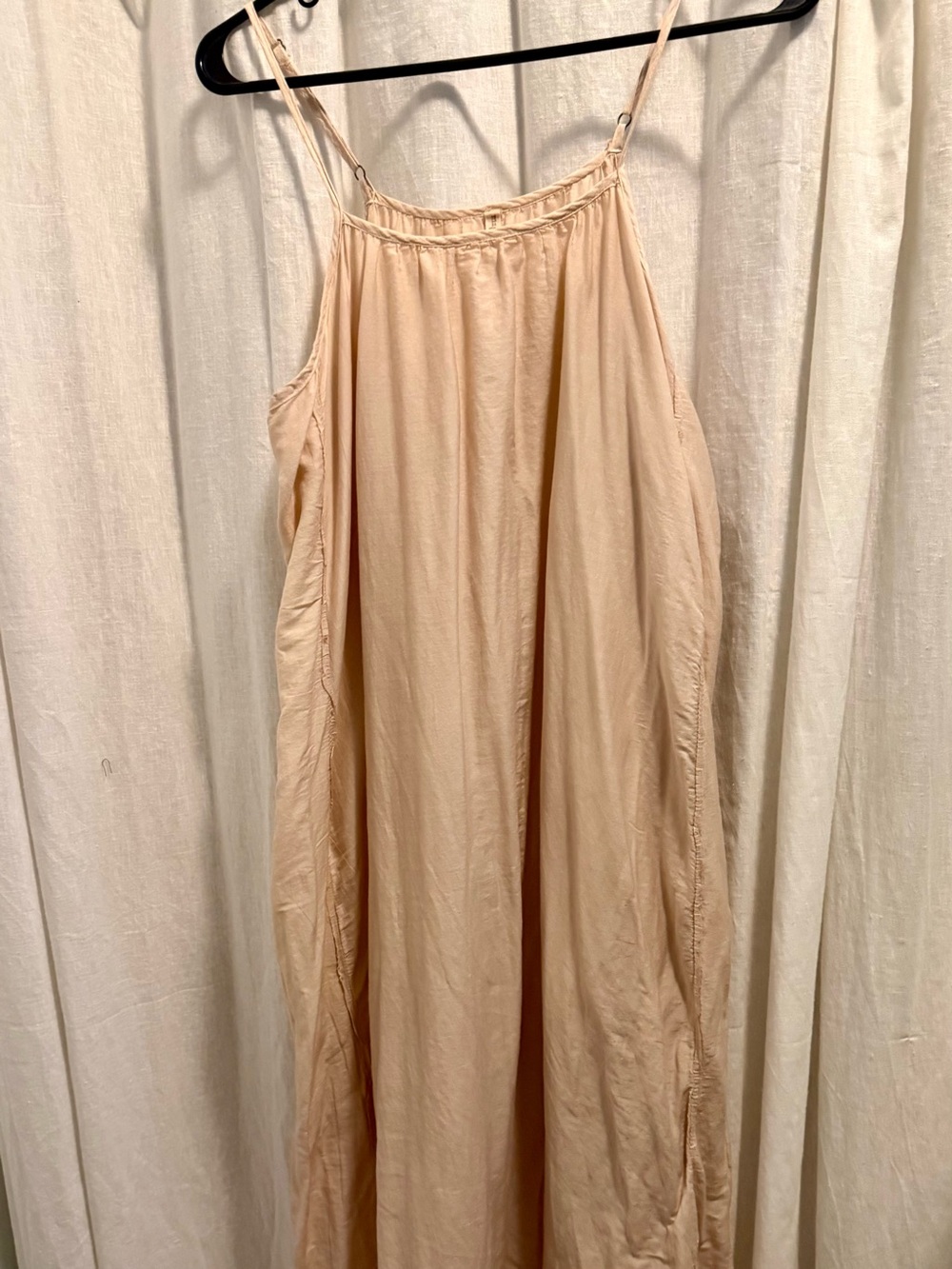 Magnolia Pearl Pale Cream Spaghetti-Strap Maxi Dress